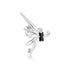 Silver Sparkle Spike Ear Cuff
